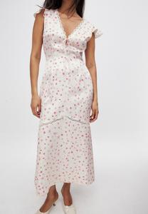 Платье NA-KD Maxi dress, Flower Print/Light Pink