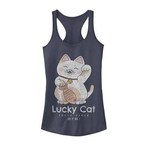Майка Lucky Cat Tokyo Japan для юниоров, цвет Indigo