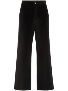 Philipp Plein бархатные брюки широкого кроя, черный