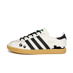 Stadt Cat Paw Abrasion Resistant Low top German Army Trainers Unisex Adidas Originals, черный/белый