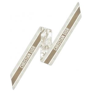 DIOR Шелковый твиловый шарф Unisex Green