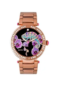 Часы-браслет Camilla с перламутром Bertha, розовое золото