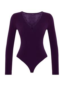 Боди-рубашка Trendyol, баклажановый