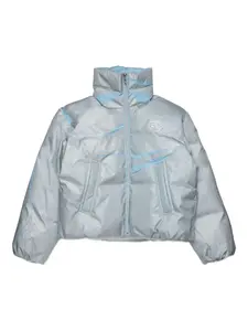 Пуховик с высоким воротником Diesel Kids, синий