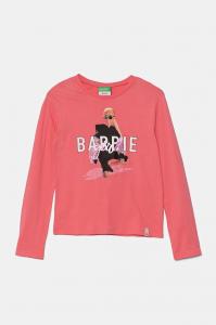 Детская хлопковая водолазка United Colors Of Benetton, розовый