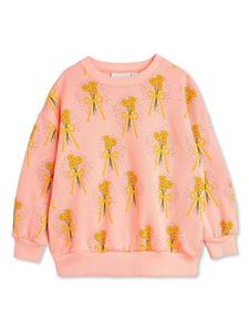 Mini Rodini толстовка «Зимние цветы», розовый