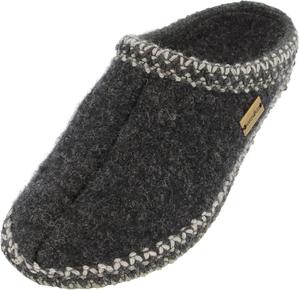 Унисекс тапочки HAFLINGER AS с войлочной подошвой, Charcoal