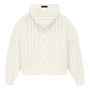 Толстовка Fear of God Essentials FW23 Cable Knit Hoodie 'Cloud Dancer', белый