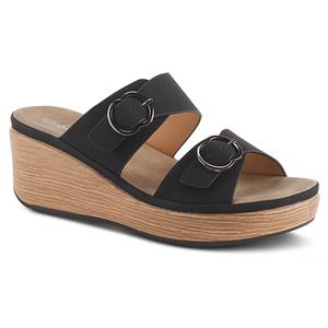 Платформенные босоножки на танкетке Shaniho Patrizia, black synthetic