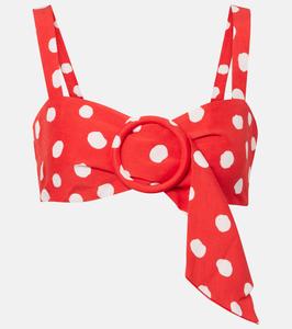 Короткий топ в горошек Adriana Degreas, красный