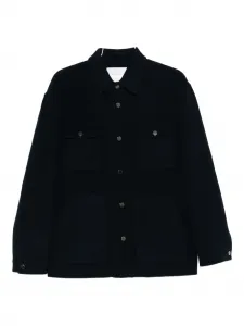 Шерстяное пальто на пуговицах Paolo Pecora, синий