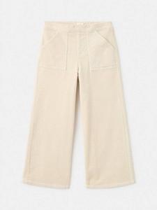 Детские брюки Lula Corduroy с широкими штанинами Mango, Light Beige