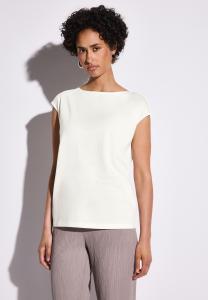 Базовая футболка MIT U-BOOT-AUSSCHNITT Street One, кремовый