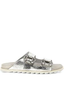 Сандалии Roger Vivier Slidy Viv, серебряный
