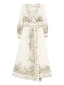 Миди-платье с запахом Wanderlust Zimmermann, нейтральный