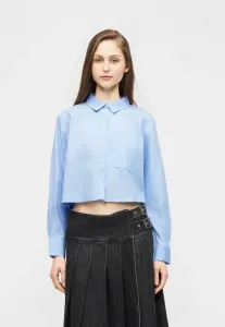 Укороченная блузка jdymio на пуговицах Jdy, Light Blue/Cloud Dancer