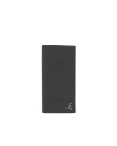 Большой кошелек из сафьяновой кожи Prada, черный