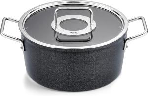 Кастрюля Fissler Adamant/алюминиевая (Ø 24 см, 4,9 л) с антипригарным покрытием и стеклянной крышкой - индукционная плита