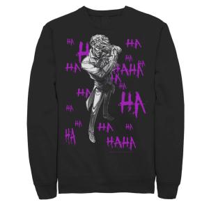 Мужской свитшот с портретом Джокера ХАХАХА DC Comics, черный