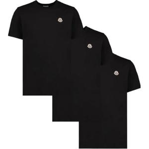 Футболка мужская черная - 3 шт. в упаковке Moncler, черный