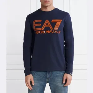 Классический крой с длинным рукавом Ea7, синий