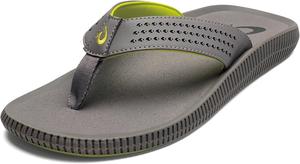 Мужские пляжные сандалии OLUKAI Ulele, водонепроницаемые шлепанцы, поддержка свода стопы и комфортная посадка, легкие и прочные, улучшенное сцепление и устойчивость, Graphite/Graphite