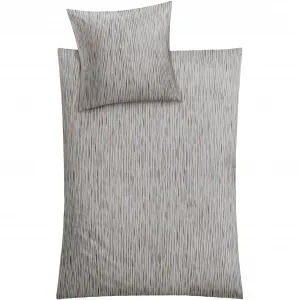Постельное белье Kleine Wolke «Мино», в полоску, цвет Silbergrau