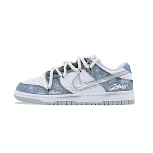 Nike Кроссовки для скейтбординга Dunk Ice Blue Whisper Low Top унисекс сине-серые