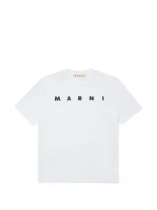 Футболка с логотипом Marni Kids, белый