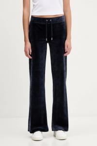 Бархатные спортивные штаны monogram lisa Juicy Couture, темно-синий