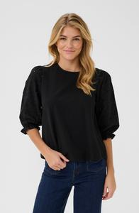 Блуза CRPENNI BRODERI ANGLAIS Cream, черный