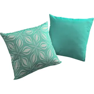 Чехол для подушки Ретро Флорет сертифицирован GOTS Adam, Petrol