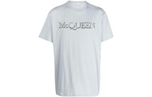Футболка с принтом логотипа Alexander McQueen, серая