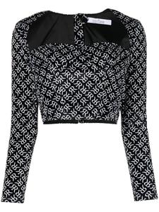 Rokh топ с монограммой, черный