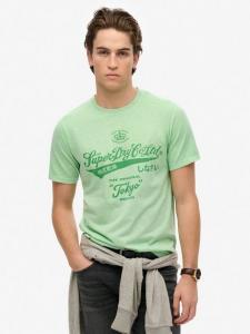 Футболка с логотипом Tokyo из органического хлопка Superdry, Green Ash Marl