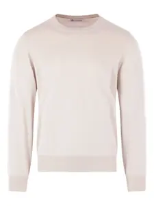 Вязаный свитер в рубчик Brunello Cucinelli, нейтральный