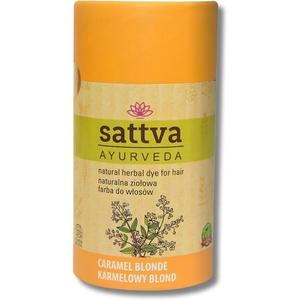 Sattva Натуральный цвет волос Карамельный блонд Краска для волос из хны от аллергии Органическая растительная краска для волос для естественного цвета волос Объем и блеск ECOCERT Sattva Ayurveda