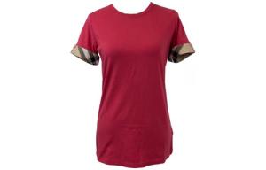 Burberry Футболка женская темно-красная