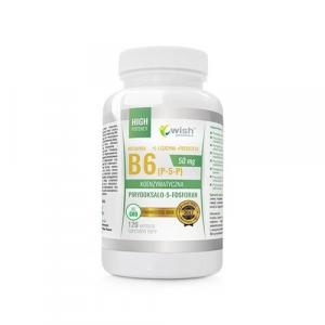 Wish Pharmaceutical, витамин B6 (P-5-P) 50 мг + инулин - 120 капсул