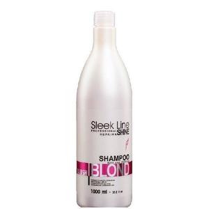Шампунь, придающий розовый оттенок светлым волосам с шелком 1000мл Stapiz, Sleek Line Blush Blond