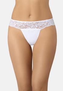 Стринги Teyli Damen Tanga mit floraler Spitze Comfo, белый
