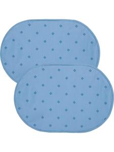 Erwin Müller Салфетки под тарелку из смесовой хлопковой ткани, 2 шт , дизайн Neuss, синий цвет