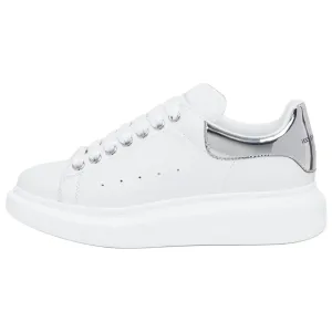 Alexander McQueen Кроссовки Oversized White Metallic Silver Women's