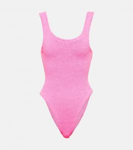 Купальник с квадратным вырезом HUNZA G, розовый