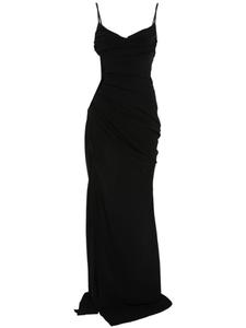 Mugler платье Illusion с вырезами, черный