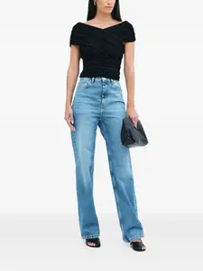 Топ Alyssa Infinity со сборками Marcella, черный