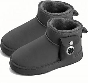 Женские слипперы на платформе, мини-сапоги для женщин, ботинки на платформе для женщин, электрические теплые ботинки, обувь с плюшевой изоляцией и подогревом, быстро нагревается, безопасны и не пропускают электричество для улицы Podafu, Grey