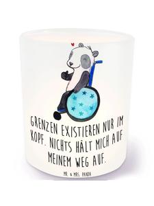 Настольная лампа "Панда-коляска" с надписью на прозрачном фоне Mr. & Mrs. Panda