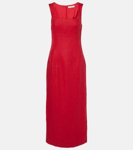 Длинное льняное платье Felice Faithfull, красный