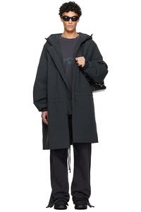 Fear Of God Essentials Серая праздничная нейлоновая парка с капюшоном